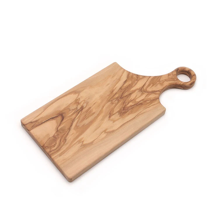 Olijfhouten snijplank met handvat